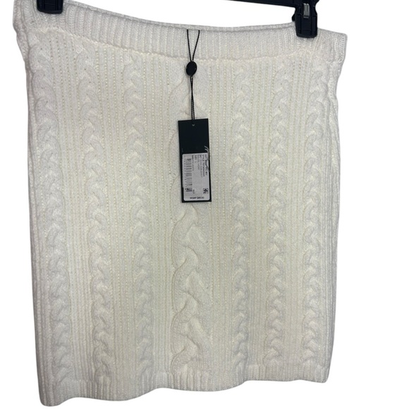 NWT Gianni Bini x Nastia Liukin Olga Cable Knit Pull-On Coordinating Skirt Large - Picture 1 of 9